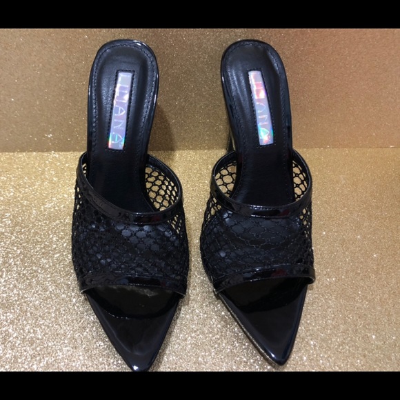 Black NWB netted mules 🎱 - Picture 3 of 6